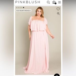 Pink Blush Maternity Gown